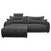 ECKSOFA in Struktur Anthrazit  195/264 cm  - Anthrazit/Beige, Design, Kunststoff/Textil (195/264cm) - MID.YOU