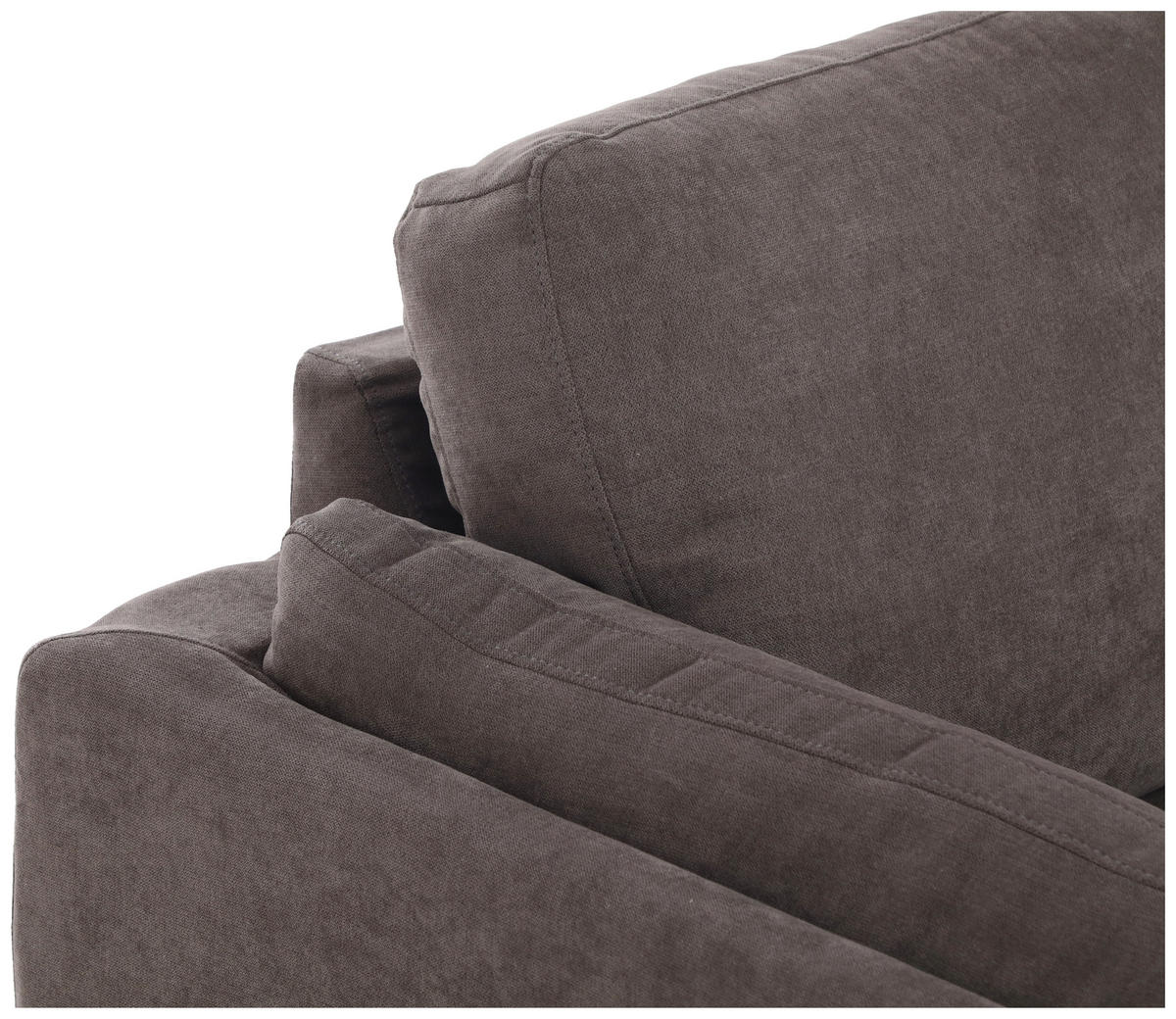 ECKSOFA Grau Webstoff  - Braun/Grau, Basics, Holz/Textil (278/210cm) - MID.YOU