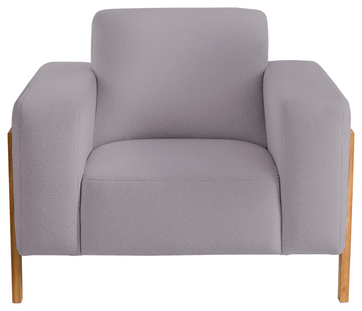 SESSEL in Struktur Flieder  - Eichefarben/Flieder, Design, Holz/Textil (105/84/96cm) - Stylife