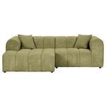 ECKSOFA  in Cord Hellgrün  162/250 cm  - Schwarz/Hellgrün, KONVENTIONELL, Kunststoff/Textil (162/250cm) - Carryhome