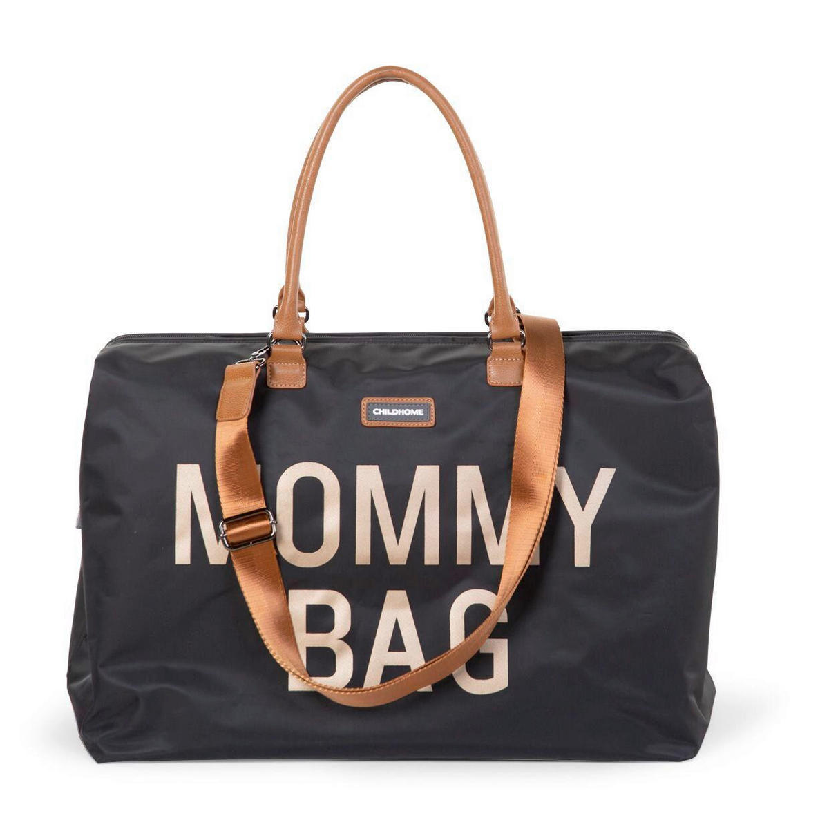 WICKELTASCHE Mommy Bag Black Gold  - Schwarz/Grau, Basics, Textil (30cm) - Childhome