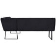 ECKBANK 217/159 cm Webstoff Schwarz - Schwarz, Design, Textil/Metall (217/159cm) - Novel