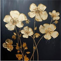 OBRAZ NA KOVU, květiny, 30/30/2 cm - Basics, kov (30/30/2cm)