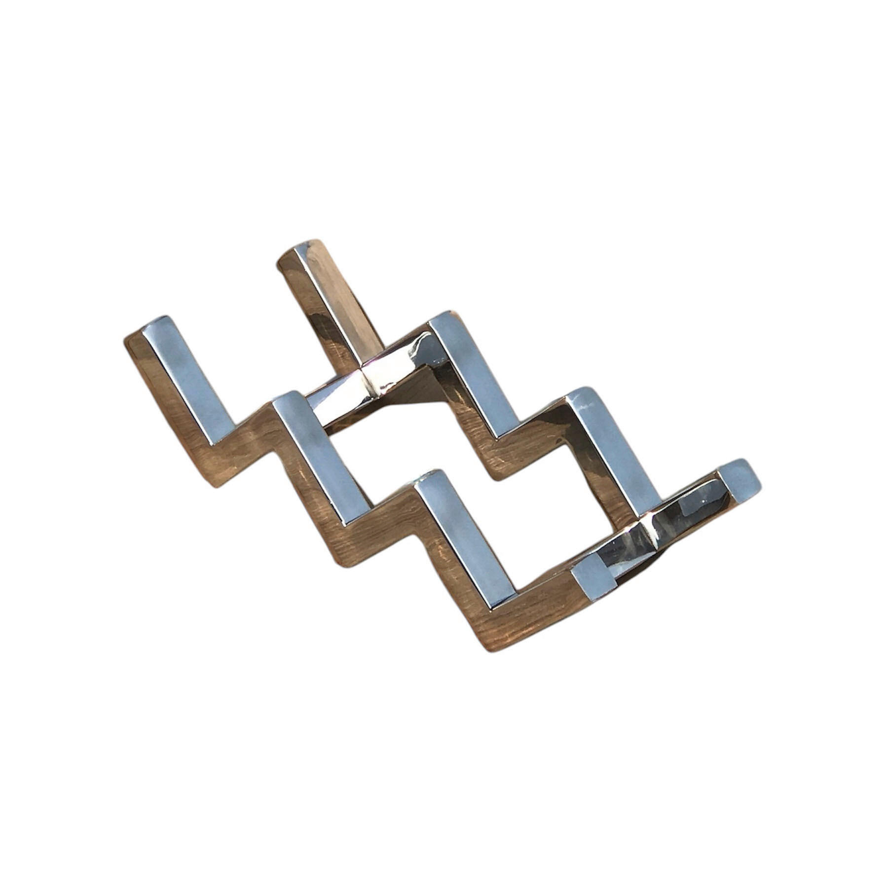 FLASCHENHALTER - Silberfarben, Design, Metall (40/16/10cm) - Ambia Home