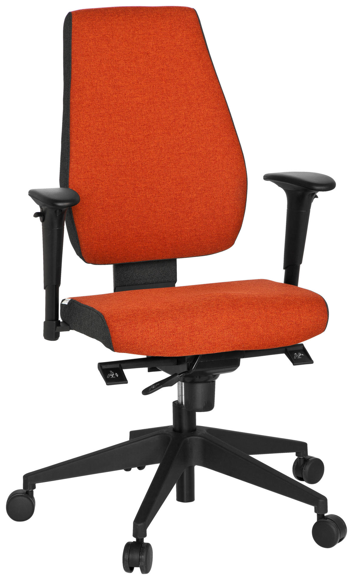 VRTLJIVI STOL umetna masa, tekstil rdeča, črna, temno siva  - rdeča/temno siva, Moderno, umetna masa/tekstil (56/123/47cm) - MID.YOU