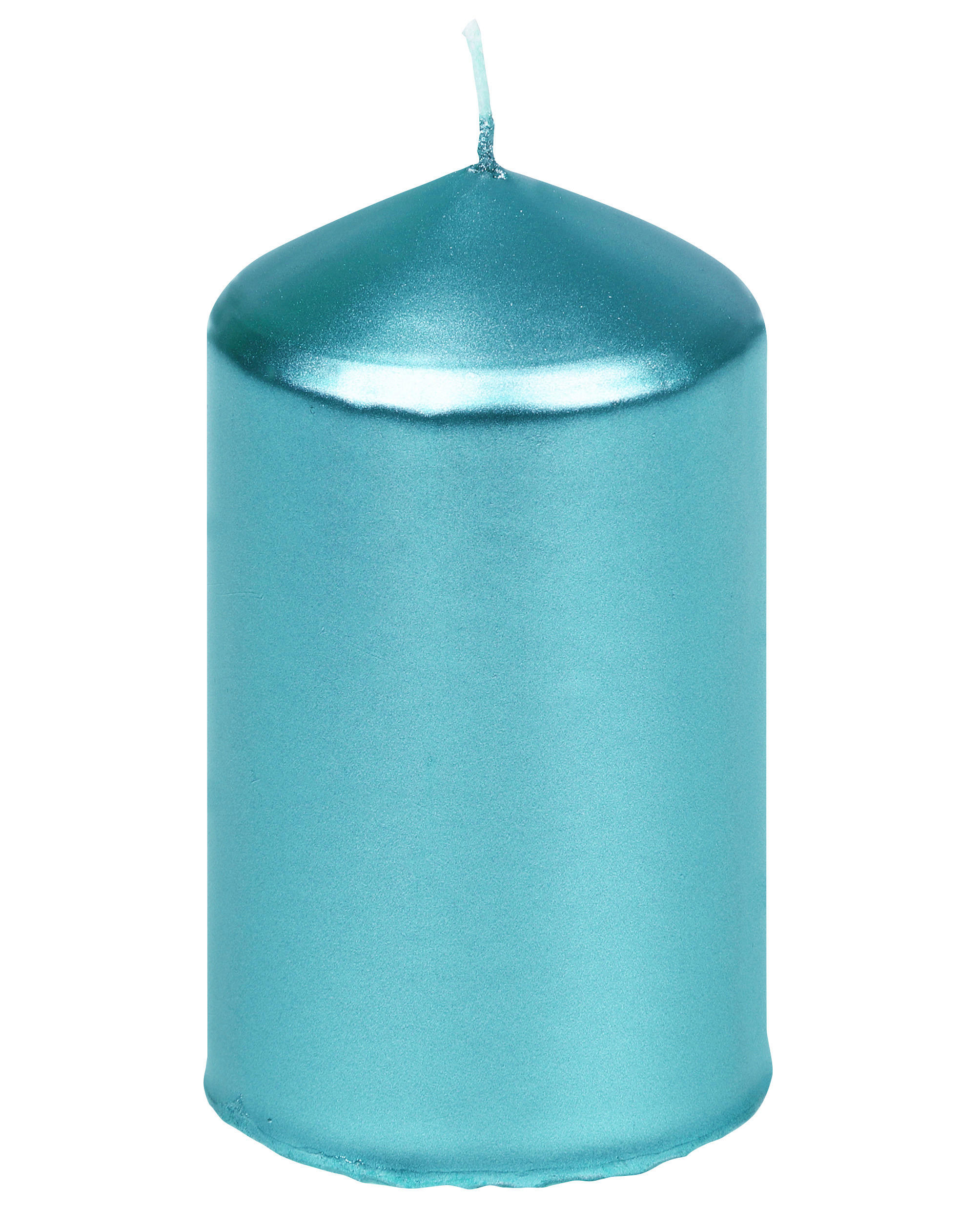STUMPENKERZE  - Azurblau, Basics, Paraffin (5,7/10,0cm) - Steinhart