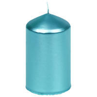 STUMPENKERZE  - Azurblau, Basics, Paraffin (5,7/10,0cm) - Steinhart