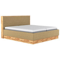 KÁRPITOZOTT ÁGY 180/200 cm  zöld  - fekete/zöld, Basics, faalapú anyag/textil (180/200cm) - Carryhome