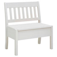 SITZBANK 83/93/58 cm Weiß Kiefer massiv  - Weiß, ROMANTIK / LANDHAUS, Holz (83/93/58cm) - Boxxx