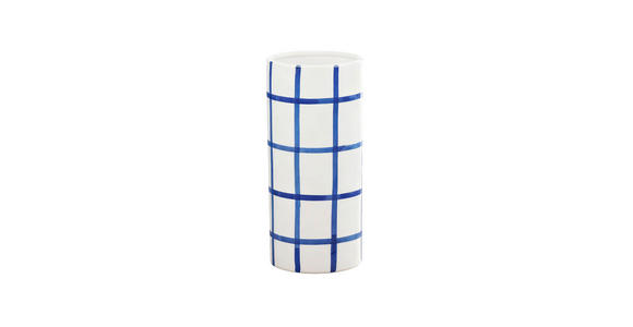 VASE 24 cm  - Blau/Weiß, Design, Keramik (10,8/24cm) - Ambia Home