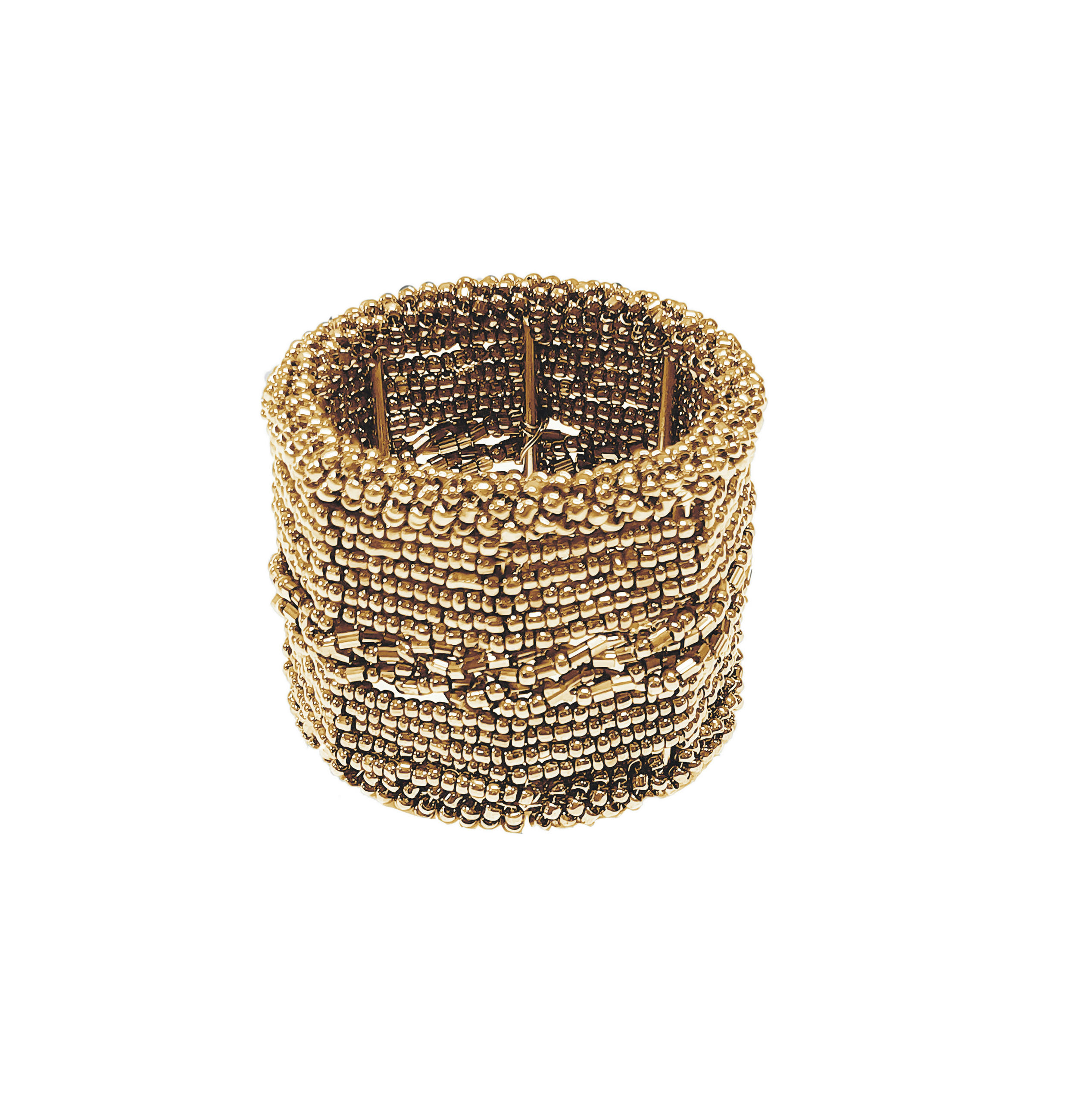 SERVIETTENRING   - Goldfarben, LIFESTYLE, Glas/Metall (5/4cm) - Ambia Home