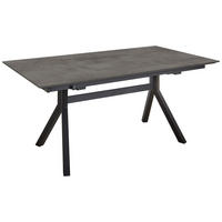 ESSTISCH rechteckig Schwarz, Schieferfarben  - Schieferfarben/Schwarz, Basics, Holzwerkstoff/Metall (200/95/76cm) - Celina Home