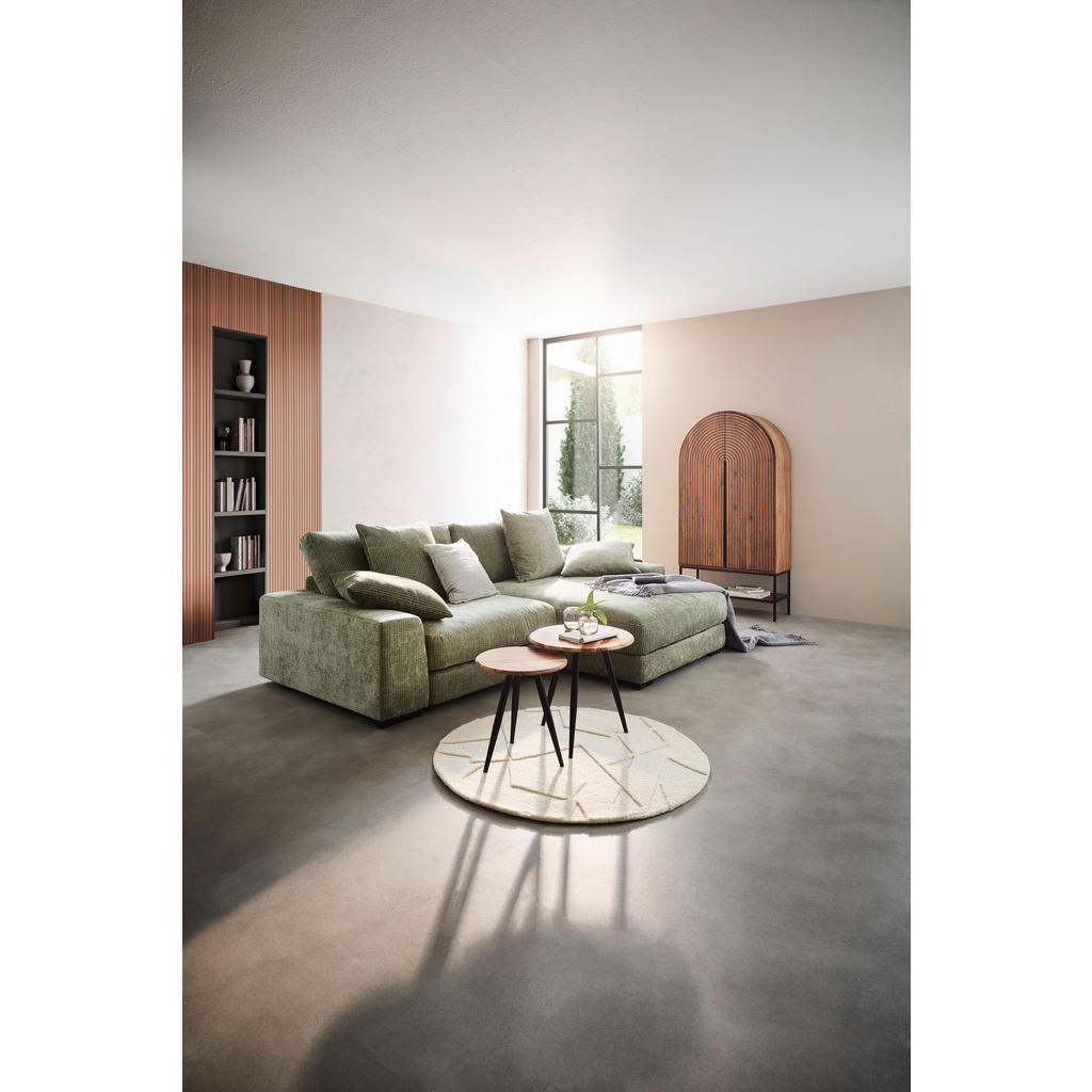Thumbnail - Carryhome Ecksofa, Olivgrün, Textil, Buche, massiv, 3-Sitzer, Füllung: Polyetherschaumkern, seitenverkehrt montierbar, L...