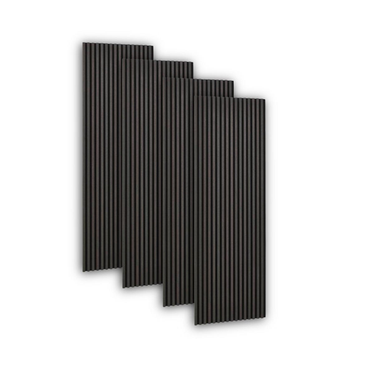 SADA AKUSTICKÝCH PANELŮ 4 ks 41/120/2,1 cm  - černá, Design, kompozitní dřevo/plast (41/120/2,1cm) - Livetastic