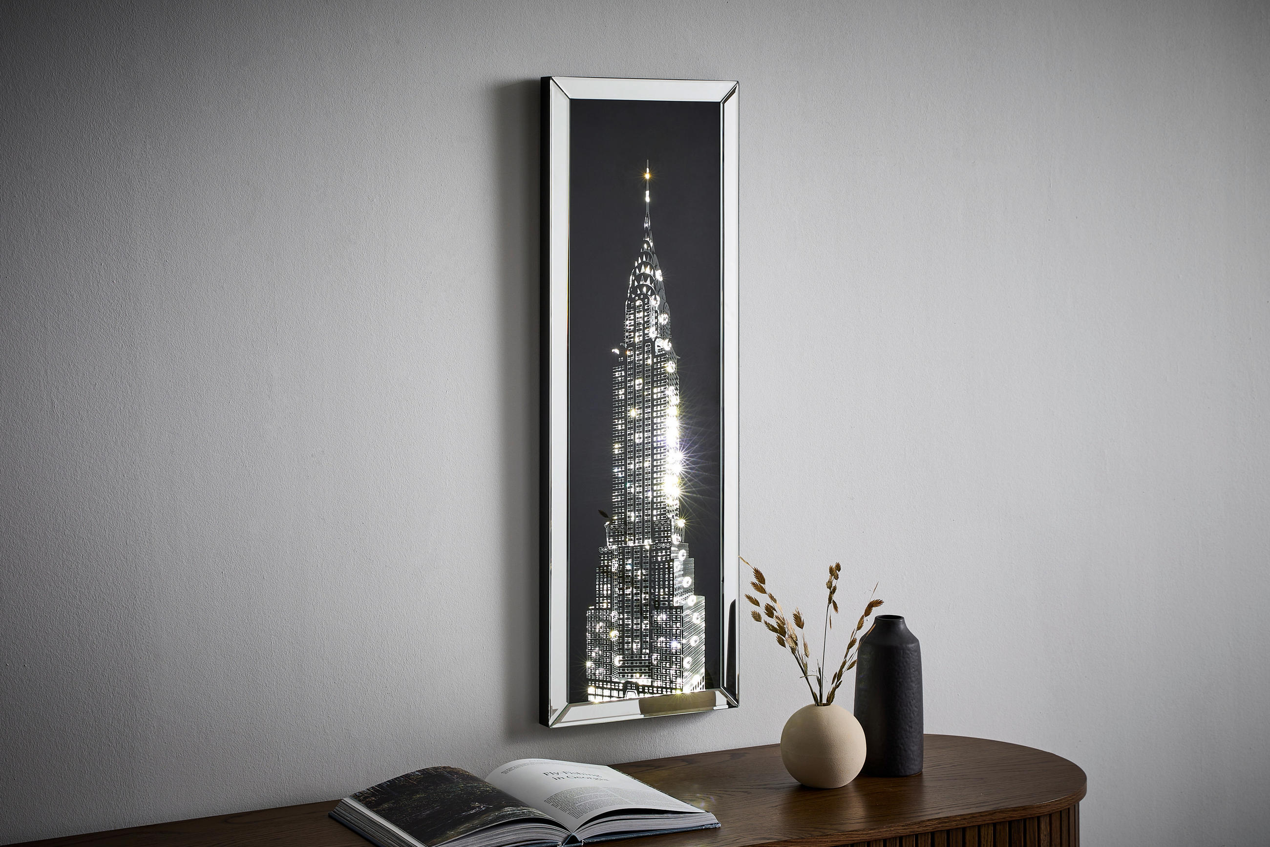 WANDSPIEGEL 30,5/90,5/3,5 cm    in rechteckig  - Klar, Design, Glas/Holzwerkstoff (30,5/90,5/3,5cm) - MID.YOU