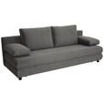 SCHLAFSOFA Taras  mit Stoffauswahl Cord Dunkelgrau  - Dunkelgrau/Schwarz, Design, Kunststoff/Textil (197/77/81cm) - Xora