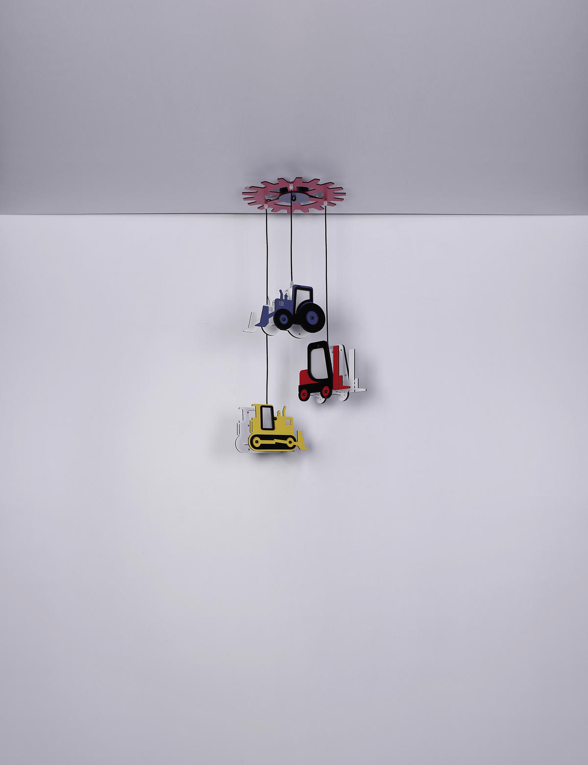 KINDERHÄNGELEUCHTE - Gelb/Rot, Lifestyle, Holz (55/120cm) - Globo