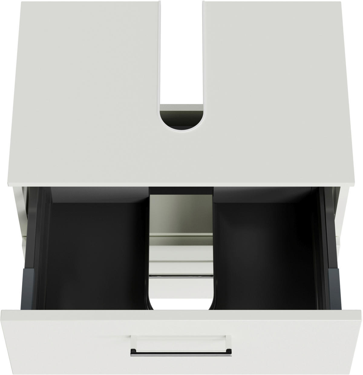WASCHBECKENUNTERSCHRANK 60/49,8/38,3 cm  - Chromfarben/Weiß, KONVENTIONELL, Holzwerkstoff/Metall (60/49,8/38,3cm) - Sadena