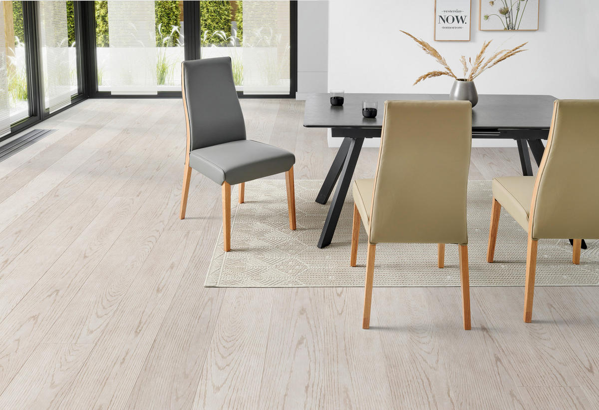 STUHL  in Echtleder pigmentiert  - Konventionell, Leder/Holz (47/104/61cm) - Livetastic