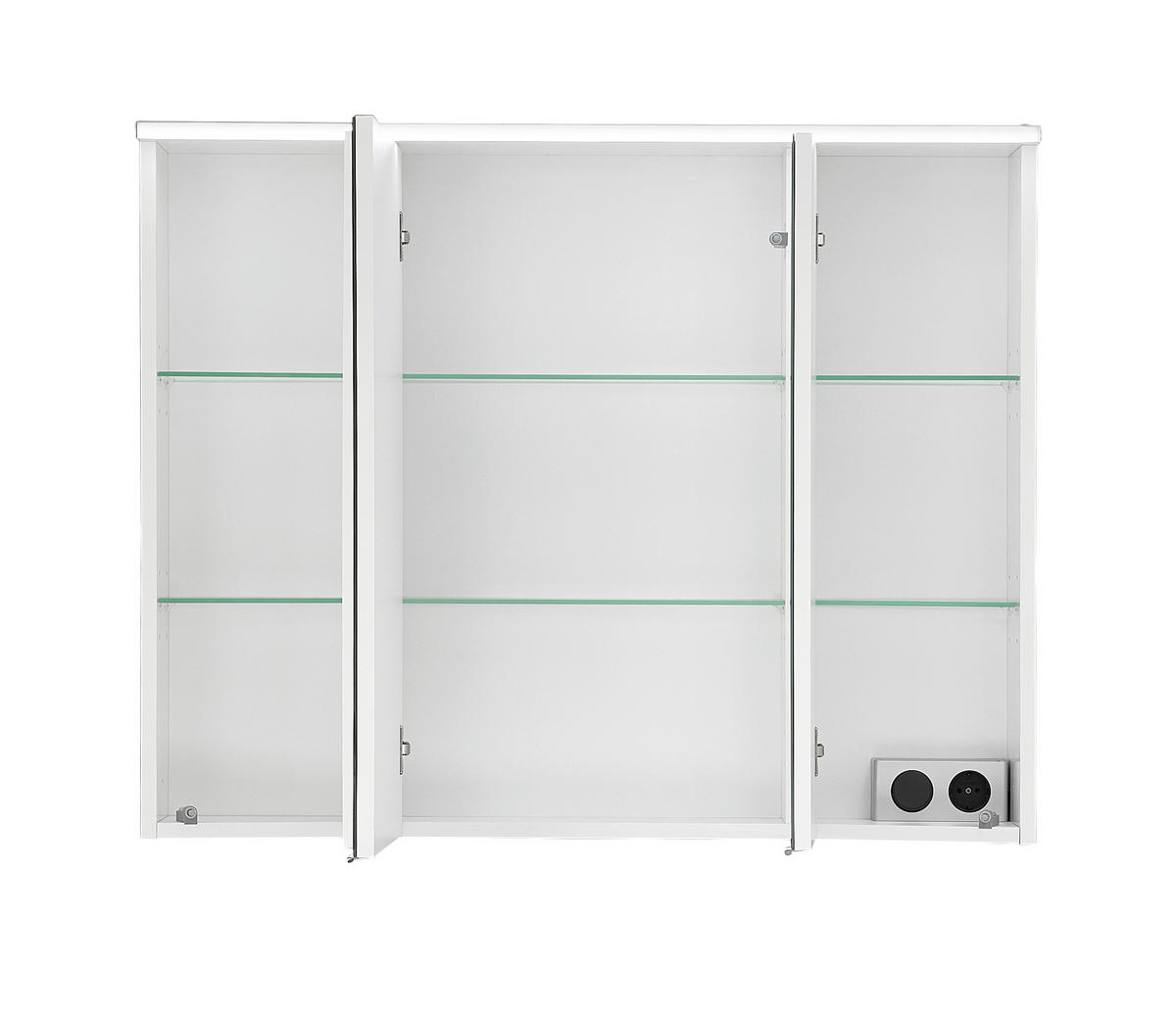SPIEGELSCHRANK 90/72/20 cm  - Chromfarben/Weiß, MODERN, Glas/Holzwerkstoff (90/72/20cm) - Sadena