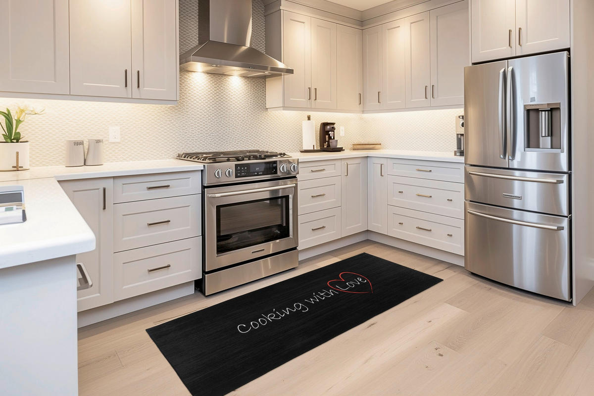 FLACHWEBETEPPICH 60/180 cm Schwarz  - Schwarz, Basics, Textil (60/180cm) - Kayoom