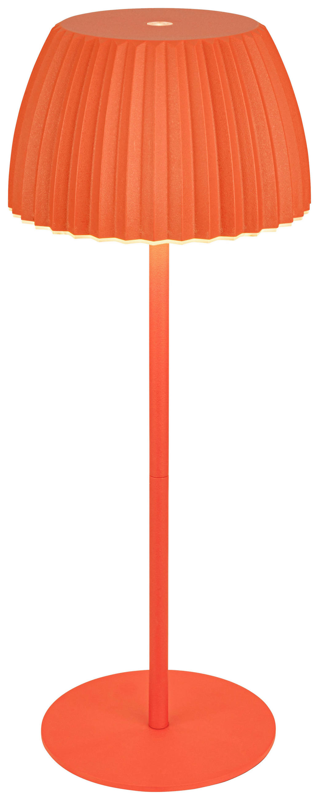 AKKU-TISCHLEUCHTE 14,5/36,5 cm  - Orange, Basics, Kunststoff/Metall (14,5/36,5cm)