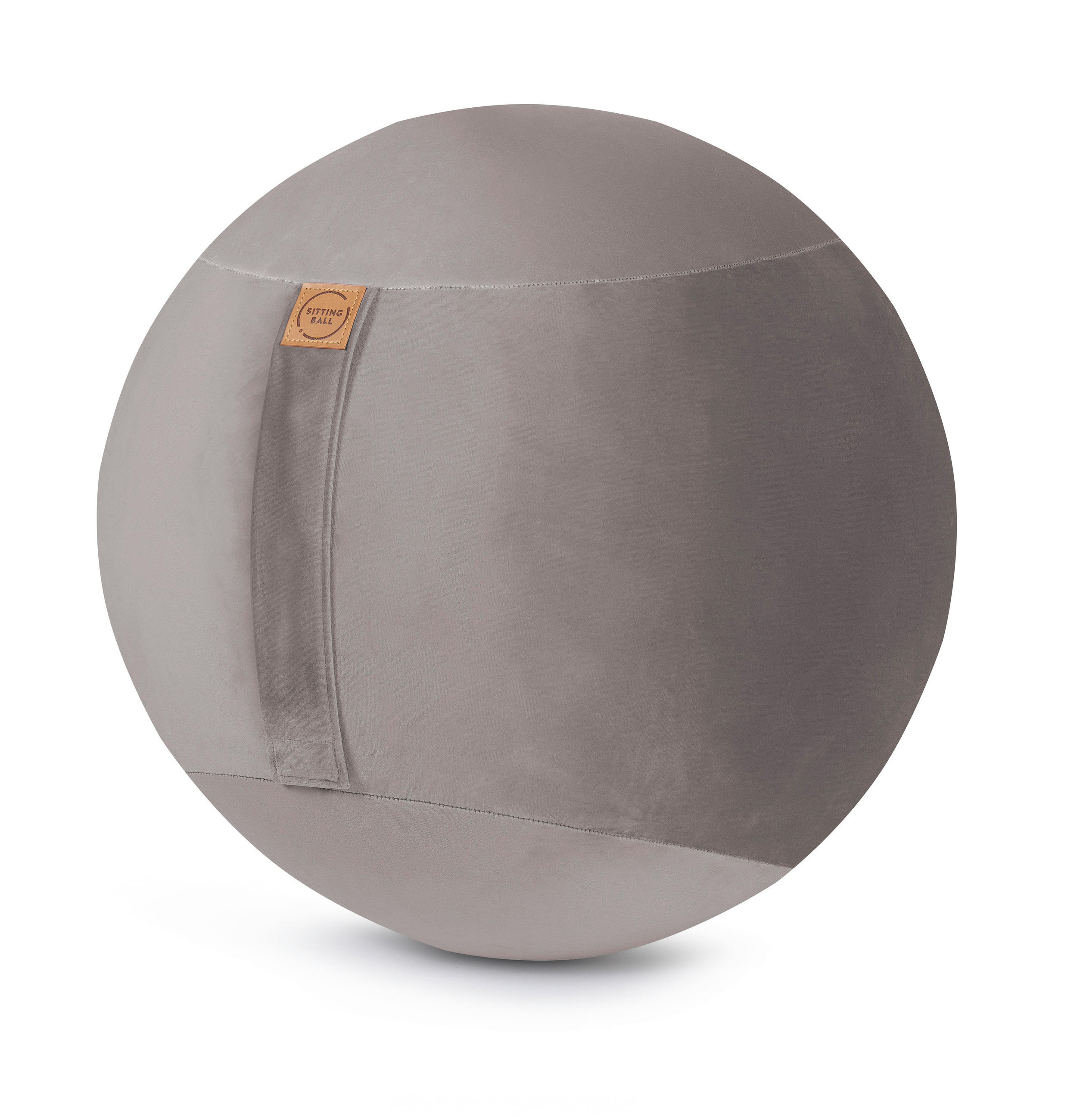 SITZBALL Samt Uni Grau 145 L  - Grau, Basics, Textil (65cm)