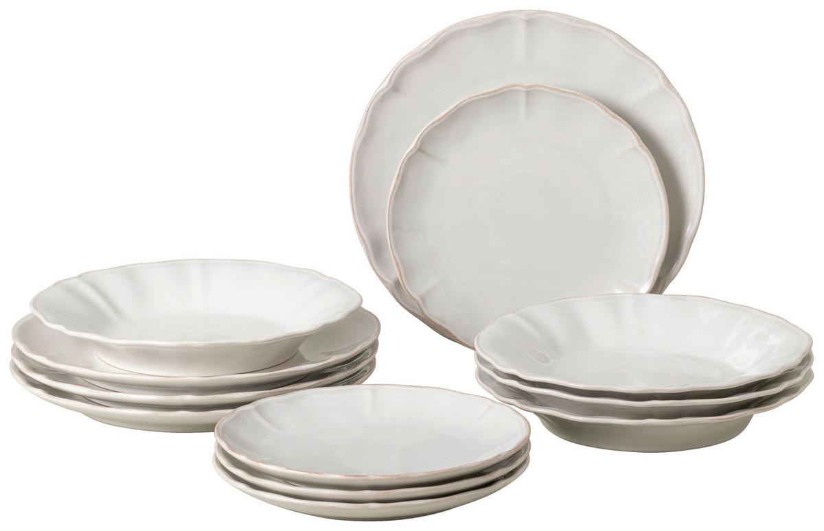 KOMBISERVICE Weiß ALENTEJO 12-teilig 4 Personen  - Weiß, Basics, Keramik - Costa Nova