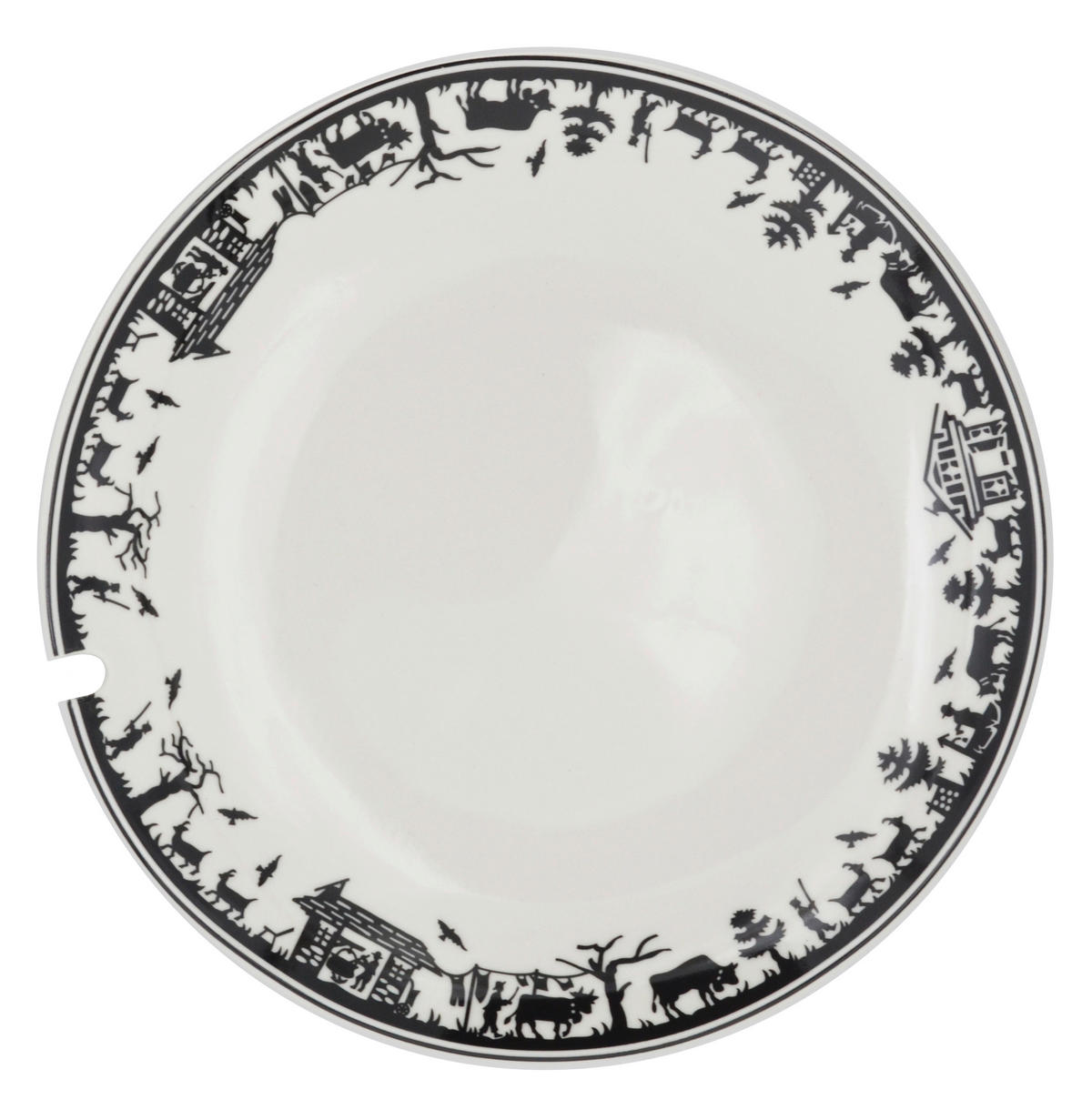 FONDUETELLER Heidi Cheese Line: Alpen  - Weiss/Schwarz, Basics, Keramik (21/6/21cm) - Heidi Cheese Line