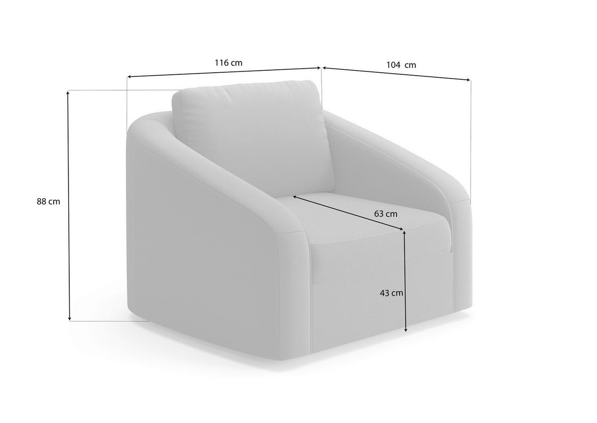 SESSEL in Flachgewebe Silberfarben  - Silberfarben/Schwarz, Modern, Kunststoff/Textil (116/88/104cm) - Sit & More