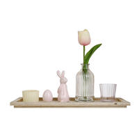 KERZENHALTER-SET - Multicolor, LIFESTYLE, Glas/Holz (36/12,5/14cm)