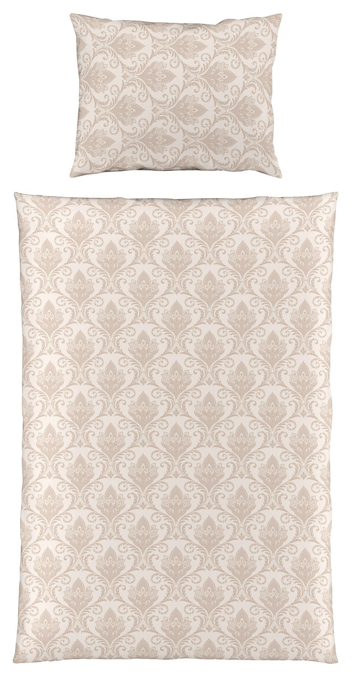 POSTELJNINA LUXURY JACQUARD 140/200 cm žamet peščene barve  - peščene barve, Konvencionalno, tekstil (140/200cm) - Fleuresse