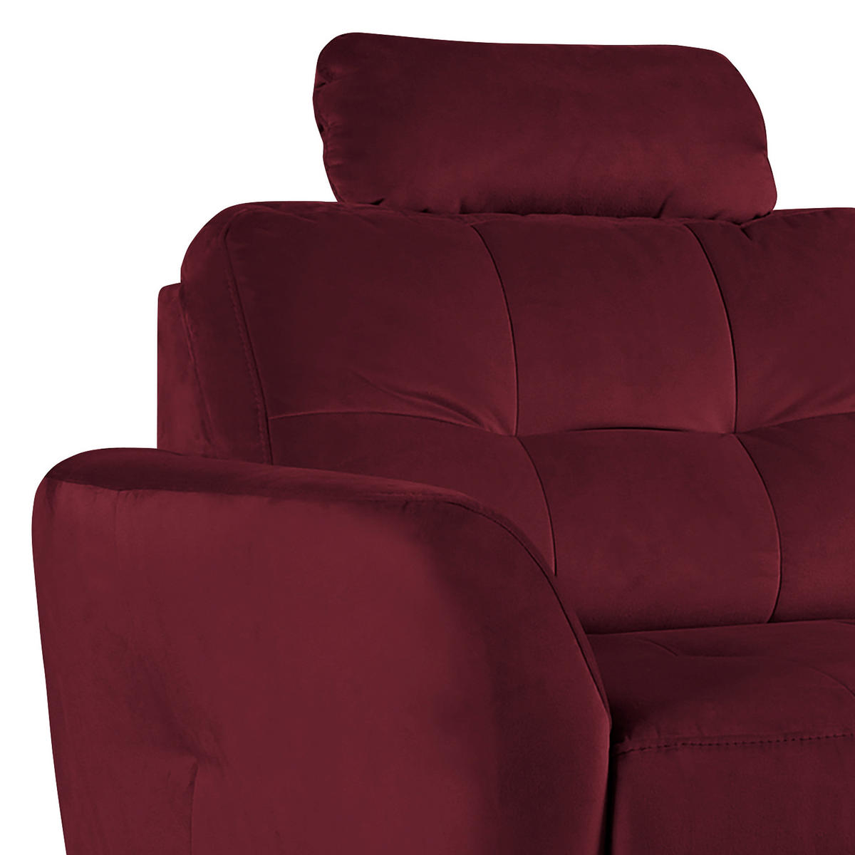 ECKSOFA Rot Samt Bettkasten, Schlaffunktion, Liegefläche im Originalstoff  - Buchefarben/Rot, Design, Holz/Textil (238/168cm) - Livetastic