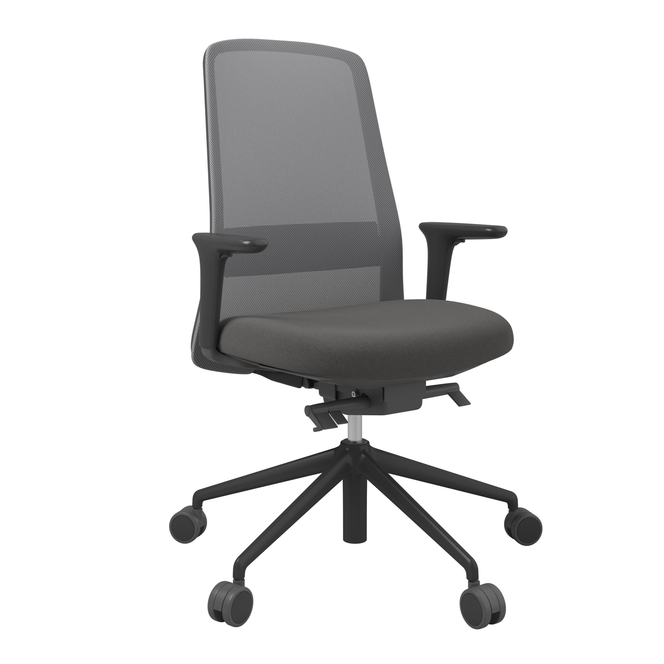 XXXLutz Drehstuhl Anthrazit, Grau, 70x103-115x70 cm