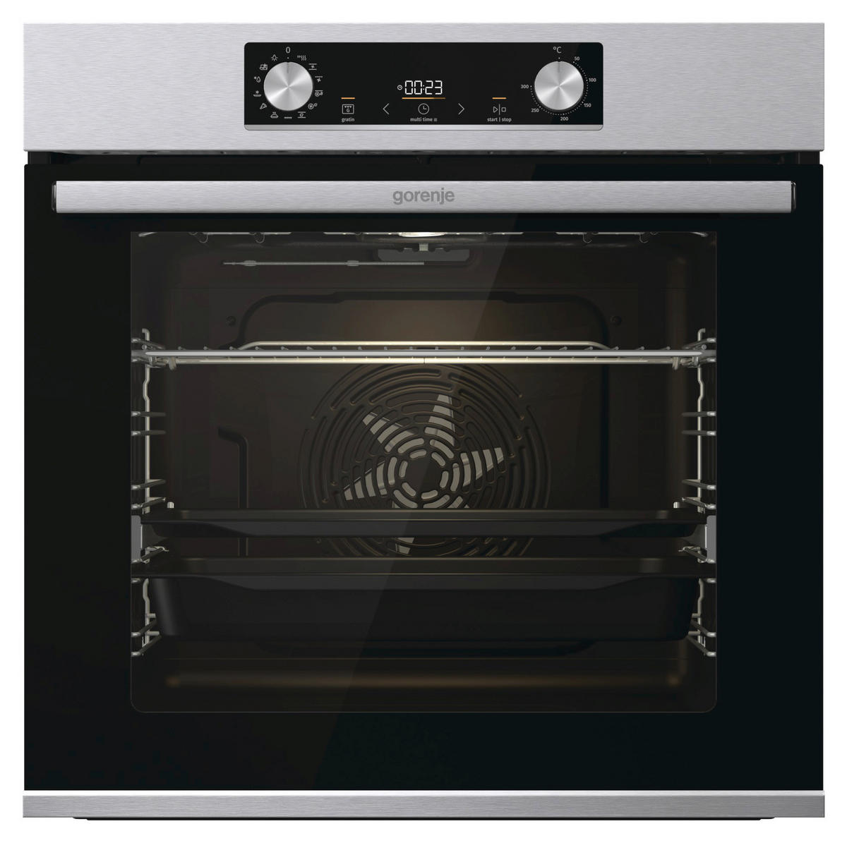 EINBAUBACKOFEN BOS 6737 E13X  - Edelstahlfarben, Basics, Glas/Metall (59,5/59,5/56,4cm) - Gorenje