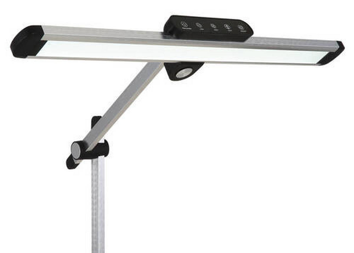 LED-SKRIVBORDSLAMPA 36,8/50/61,2 cm   - silver/svart, Design, metall/plast (36,8/50/61,2cm) - Globo