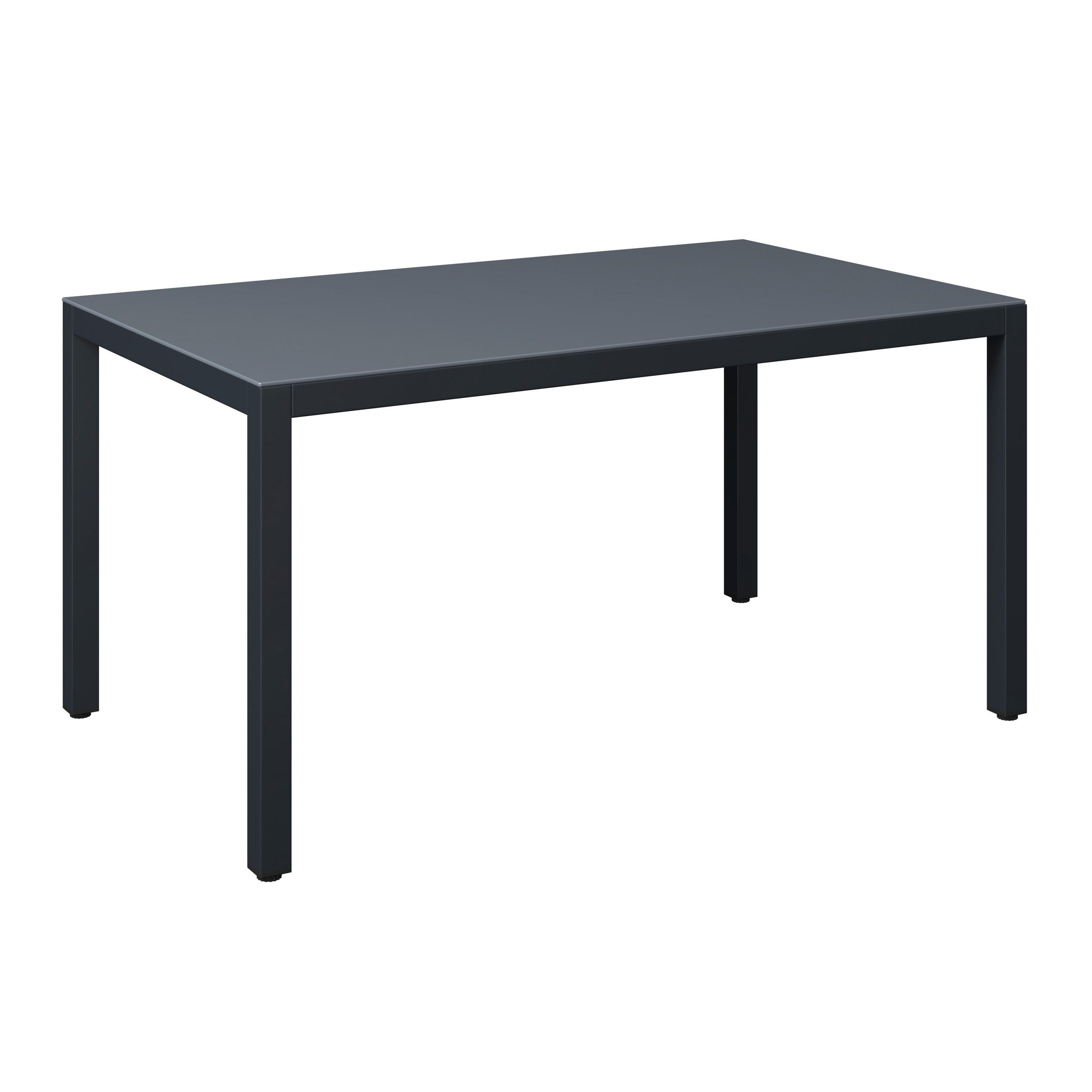 GARTENTISCH Metall, Glas rechteckig  - Dunkelgrau, MODERN, Glas/Metall (150/75.5/90cm) - Ambia Garden