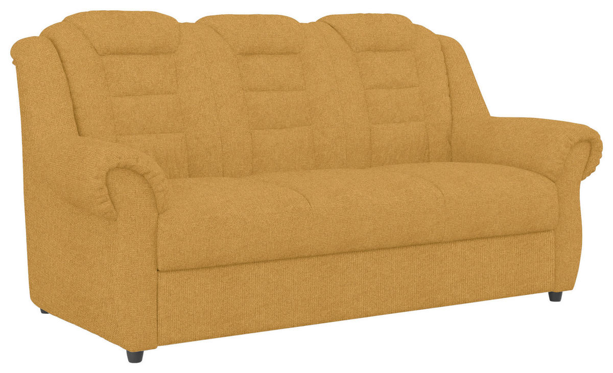 SITZGARNITUR in Chenille Gelb  - Gelb/Schwarz, Konventionell, Kunststoff/Textil - Livetastic