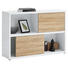 SIDEBOARD bedruckt, Hochglanz, lackiert Eichefarben, Weiß - Eichefarben/Weiß, Design, Holzwerkstoff/Kunststoff (135/91,5/37cm) - Stylife