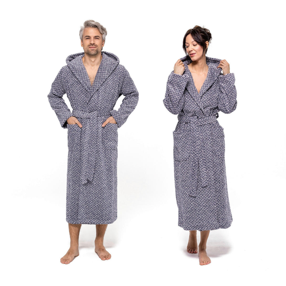 BADEMANTEL S Unisex  - Blau, Basics, Textil (Snull) - Moeve