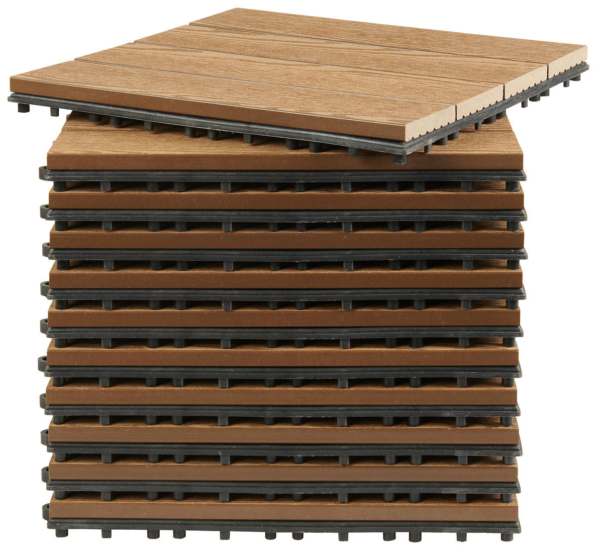 TERRASSENFLIESE Gelb 11 Stück  - Gelb, Basics, Holzwerkstoff/Kunststoff (30/30/2,4cm) - Ambia Garden