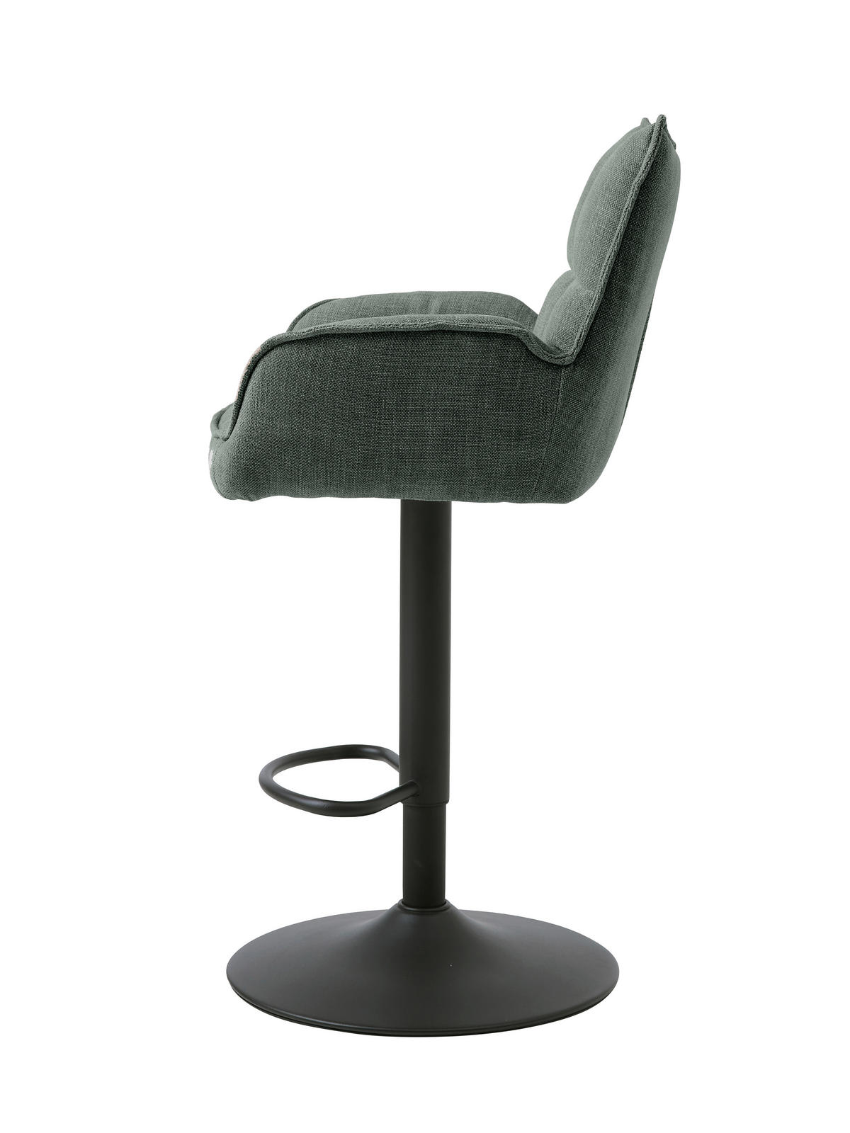 BARHOCKER-SET in Waldgrün  - Waldgrün/Schwarz, MODERN, Textil/Metall (52/98,5-113,5/53cm) - Livetastic