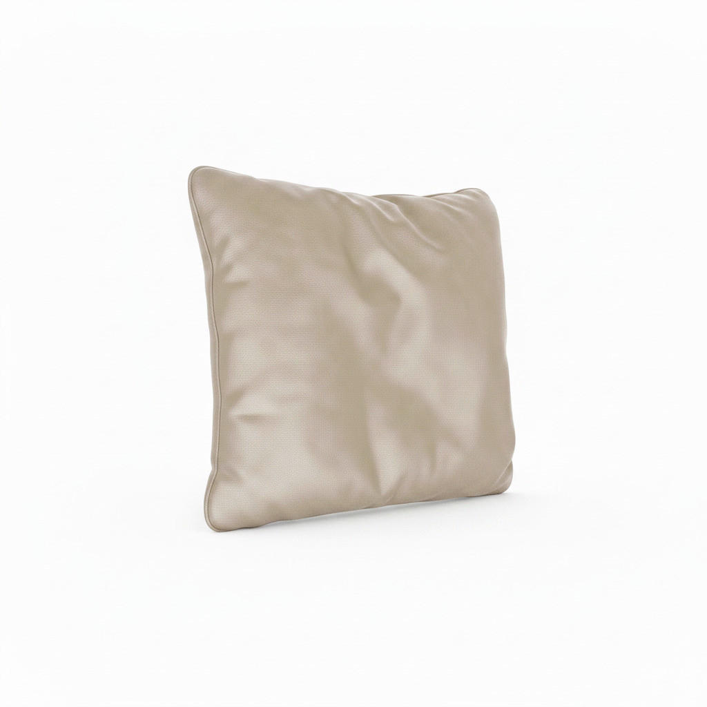 ZIERKISSEN  - Creme, Design, Leder (71/64/15cm) - Livetastic