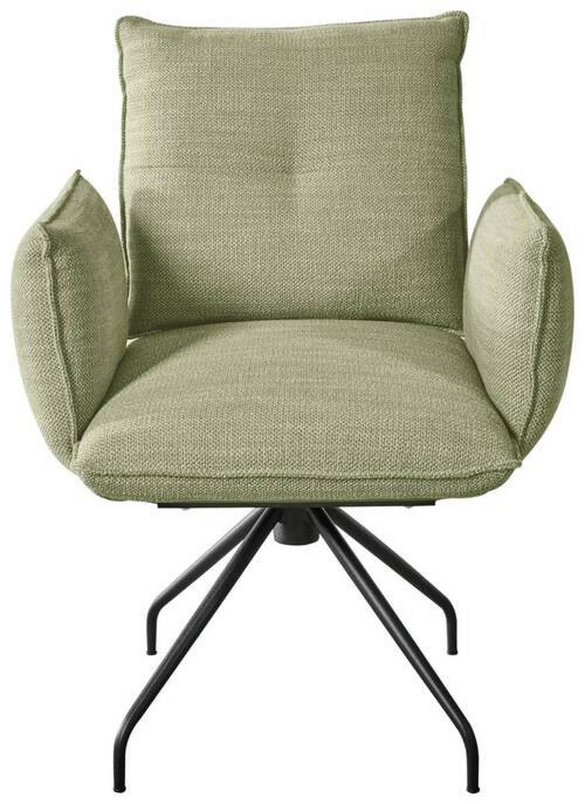 ARMLEHNSTUHL  in Stahl Struktur  - Beige/Schwarz, Design, Textil/Metall (65/90/70cm) - Dieter Knoll