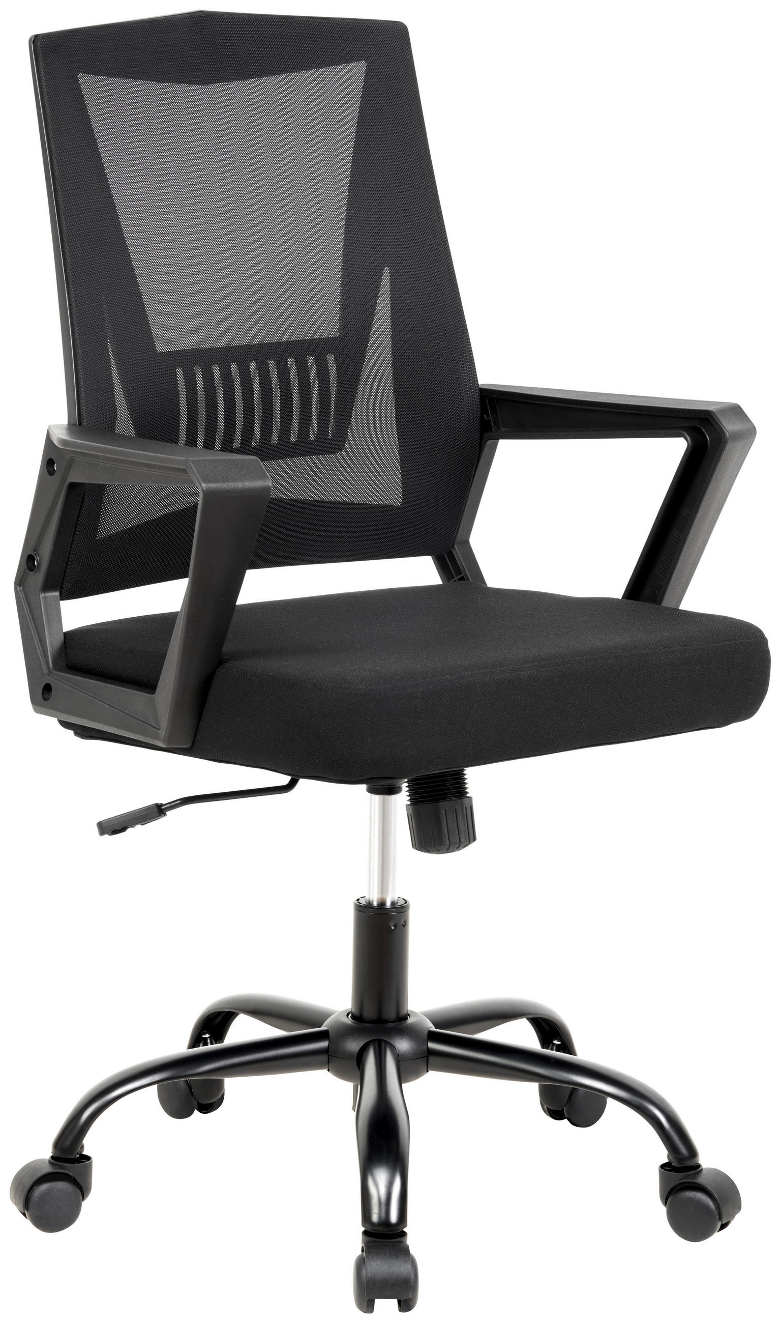 DREHSTUHL  in Netzbespannung, Webstoff Schwarz  - Schwarz, MODERN, Kunststoff/Textil (56/95.5/58cm) - Carryhome