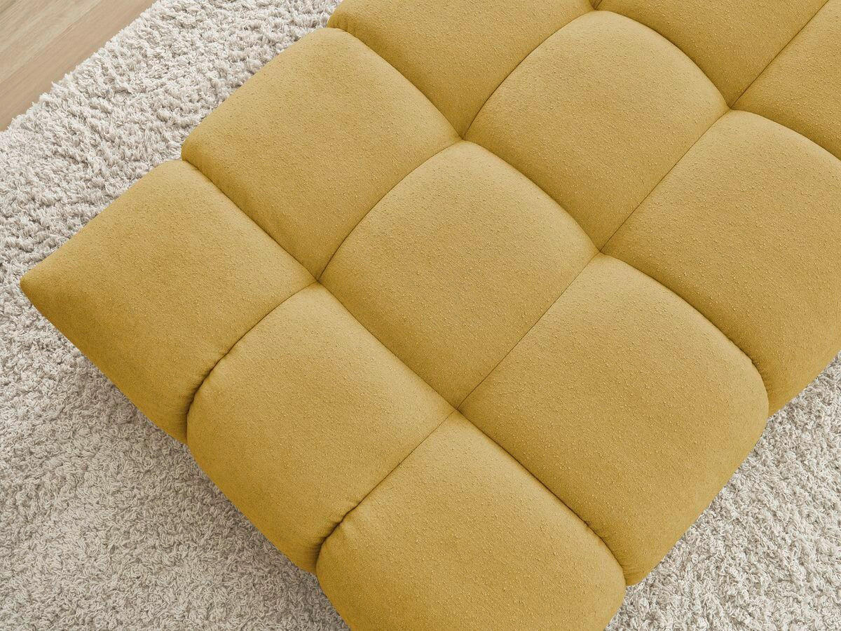 HOCKER EVEREST Struktur Gelb  - Gelb/Schwarz, MODERN, Kunststoff/Textil (166/100/40cm)