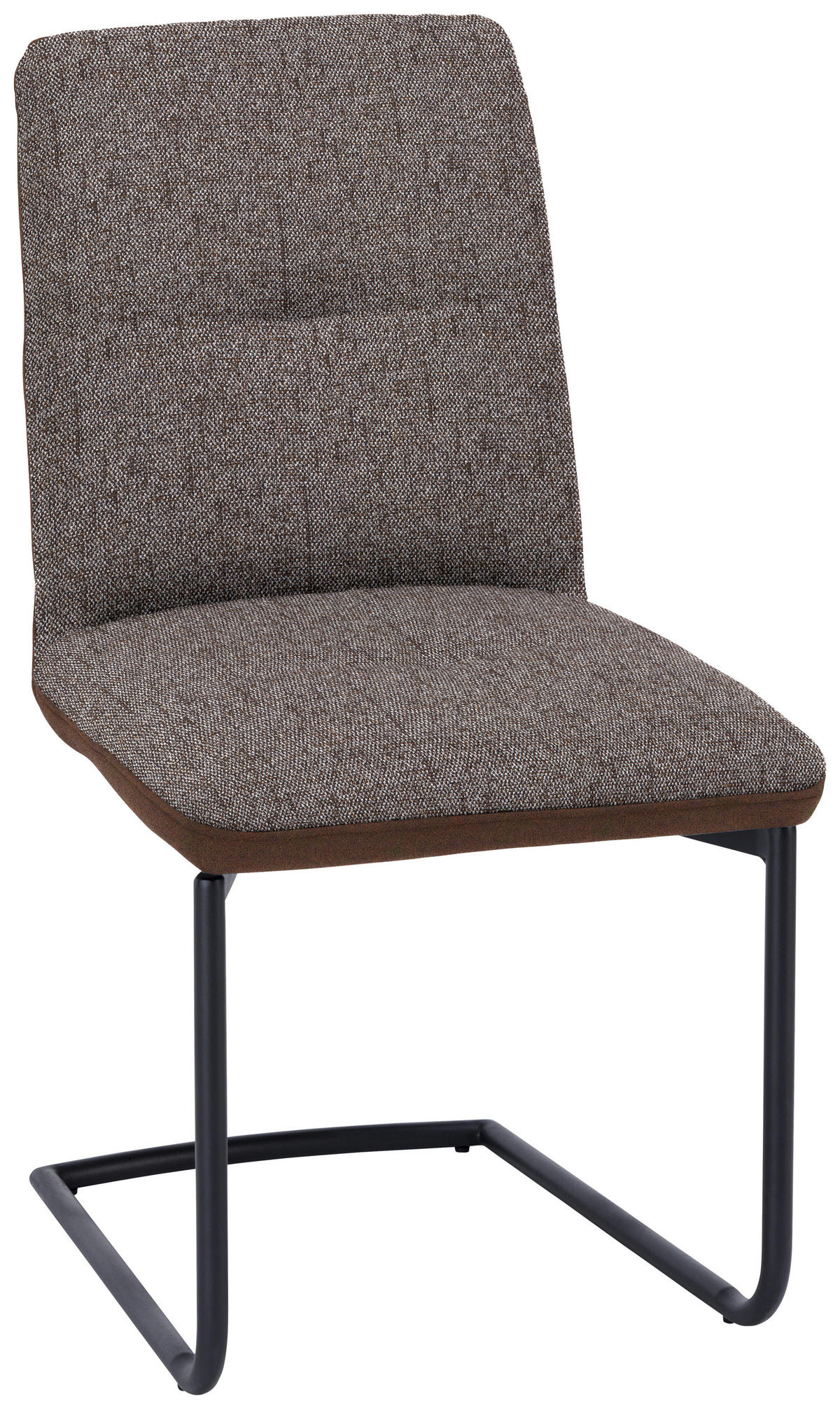 SCHWINGSTUHL  Lederauswahl, Stoffauswahl, Typenauswahl Flachgewebe  - Schwarz/Braun, Design, Textil/Metall (48/91/62cm) - Dieter Knoll