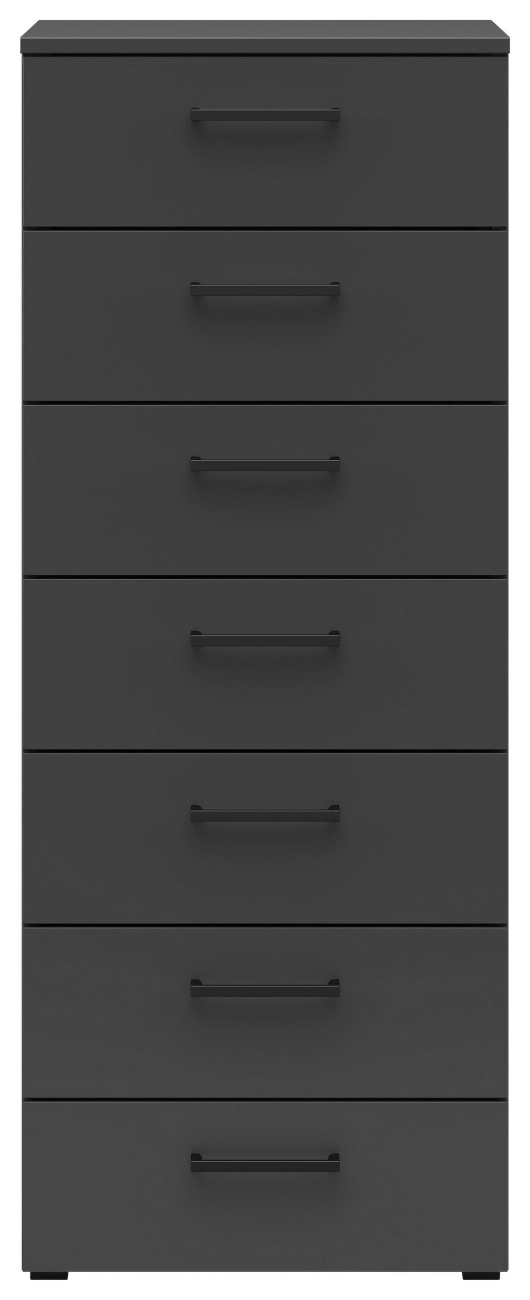 KOMÓD 45/115/40 cm  - grafitszürke/fekete, Modern, műanyag/faalapú anyag (45/115/40cm) - Carryhome