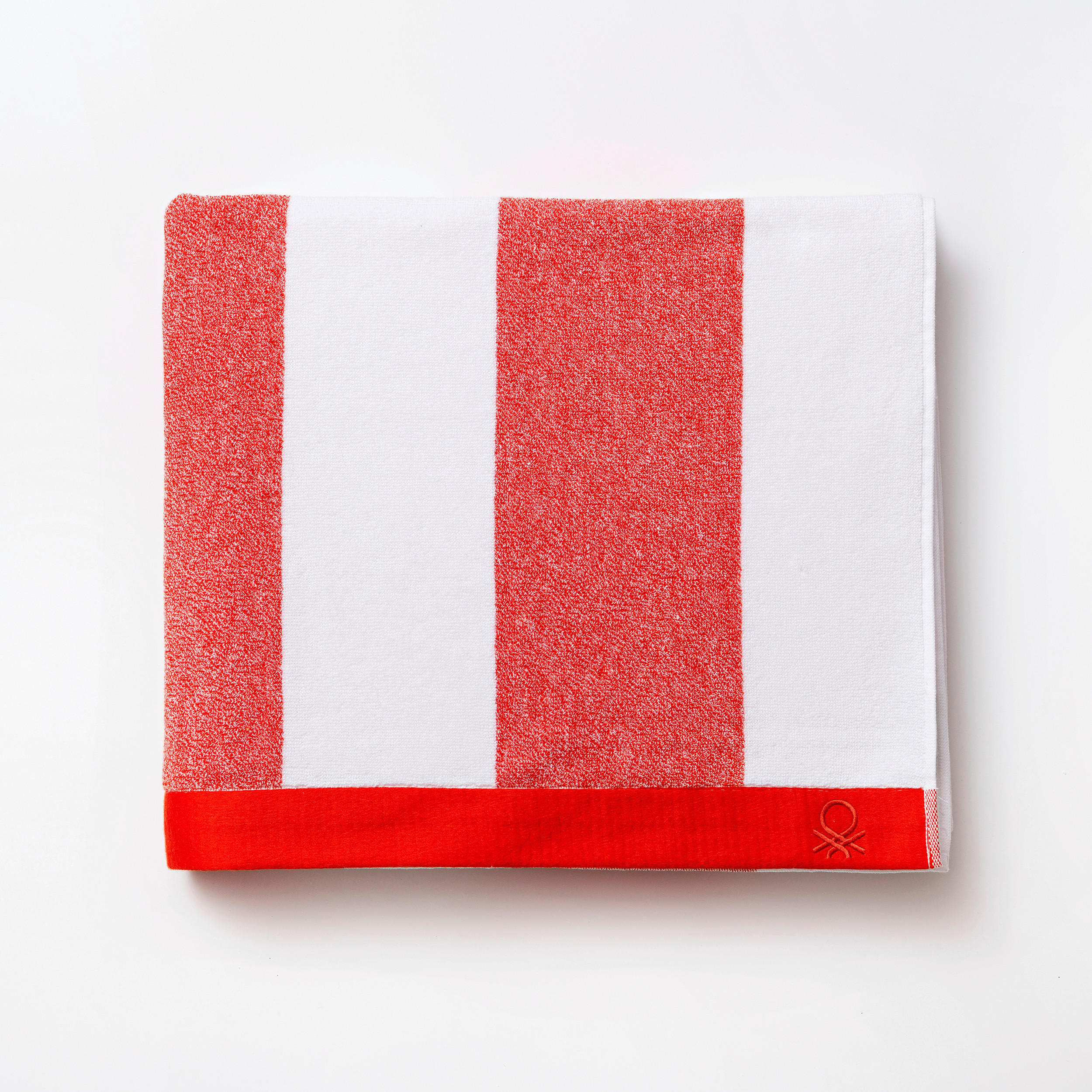 STRANDTUCH BENETTON ROT  - Rot/Weiß, Basics, Textil (45/35/4cm) - Benetton
