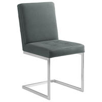SCHWINGSTUHL  Lederauswahl, Stoffauswahl, Typenauswahl Mikrofaser  - Edelstahlfarben/Dunkelgrau, Design, Textil/Metall (45/91/58cm) - Moderano